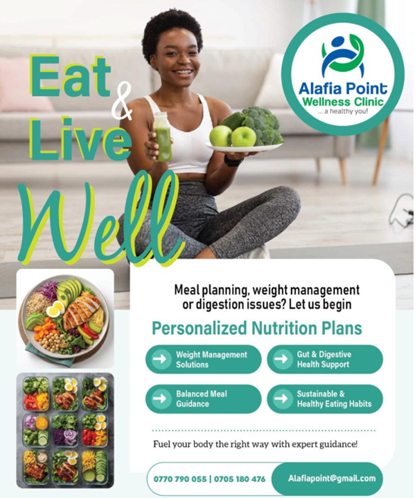 Personalised nutrition plans at Alafia Point Wellness Clinic